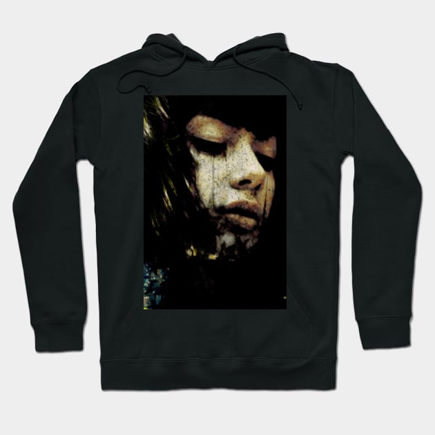 Beautiful girl. Pale skin, some yellow. Dark, horror like. Fantasy. Hoodie by 234TeeUser234